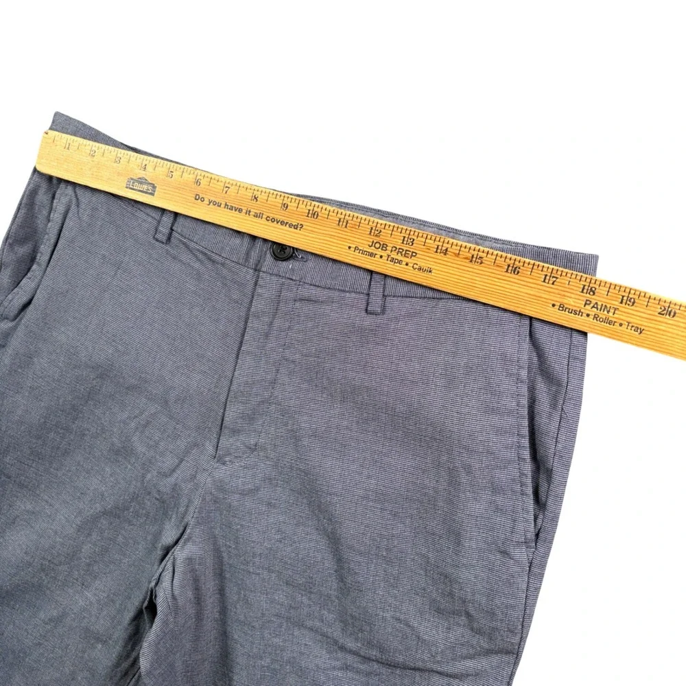 Banana Republic Slim Fit Chino Men 35x28 (Tag 36x30) Blue Micro Texture Trousers